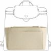 OAikor Oaikor Purse Organizer Insert For Shoulder Bag,Bag Insert Organizer With Multi-Pockets,Fit L Ongcham P L.E P.Liage Backpack(Felt-Beige) | Handbag Accessories