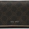 Nine West Nine West Zuri Slg Organizer, Brown Logo/Latte | Handbag Accessories