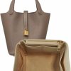 TROBER Trober Bag Organizer For Picotin 18,Bag Insert For Picotin 18,Beige Color | Handbag Accessories