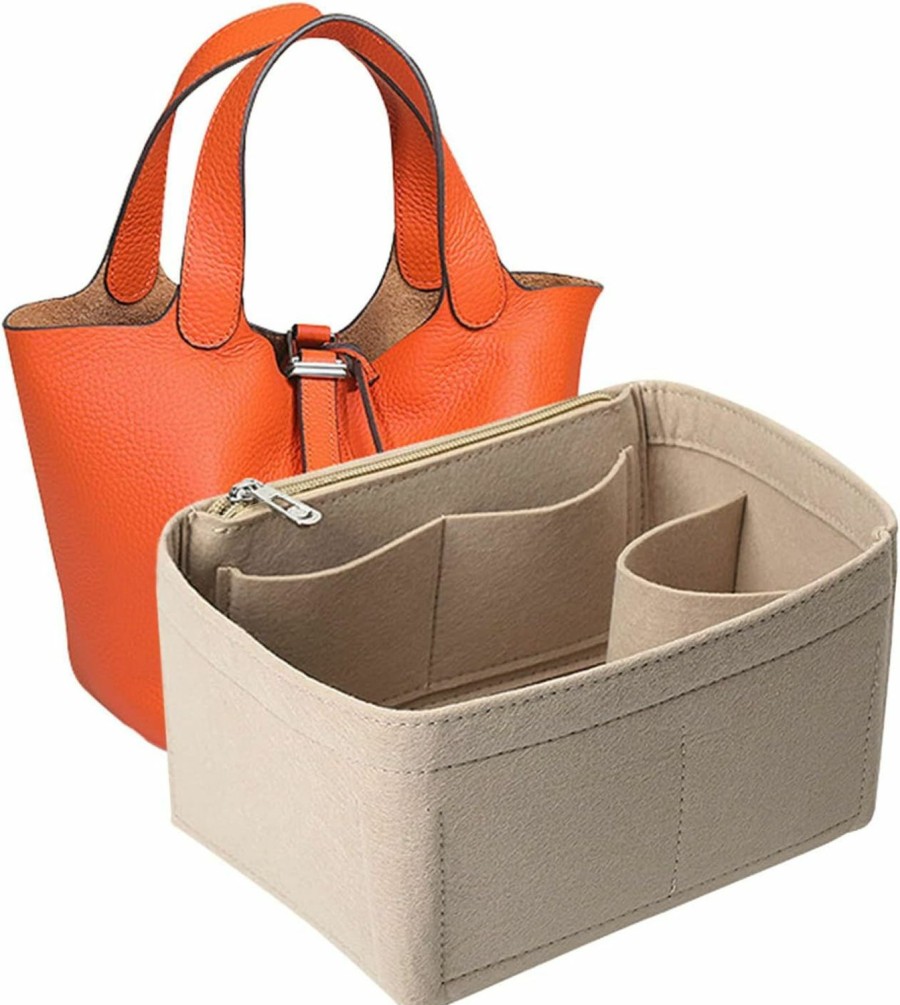 Lckaey Lckaey Purse Organizer Insert For Picotin 22 Insert 1098Beige-M | Handbag Accessories