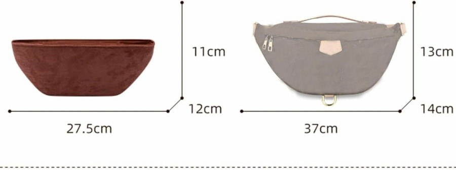 Lckaey Purse Organizer Insert For Waistpack Inner Sleeve Bumbag Lining Bag Storage Bag2047Dark Brown | Handbag Accessories