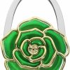 Totority Totority Rose Flower Shaped Folding Handbag Purse Bag Hanger Table Hook Holder (Green) For Dinning Room Decor | Handbag Accessories