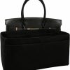 Meenda Meenda Birkin 30 Organizer Insert For Handbag, Faux Suede Soft And Smooth Lightweight Fits Perfectly Washable Well Made Sturdy Gift Ideas For Women (Black Hbk30) | Handbag Accessories