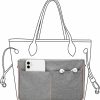 Lckaey Lckaey Nylon Purse Organizer Insert For Neverfull Handbag Insert Organizers For Longchamp And Goyard Tote Organizer 3091Grey-L | Handbag Accessories