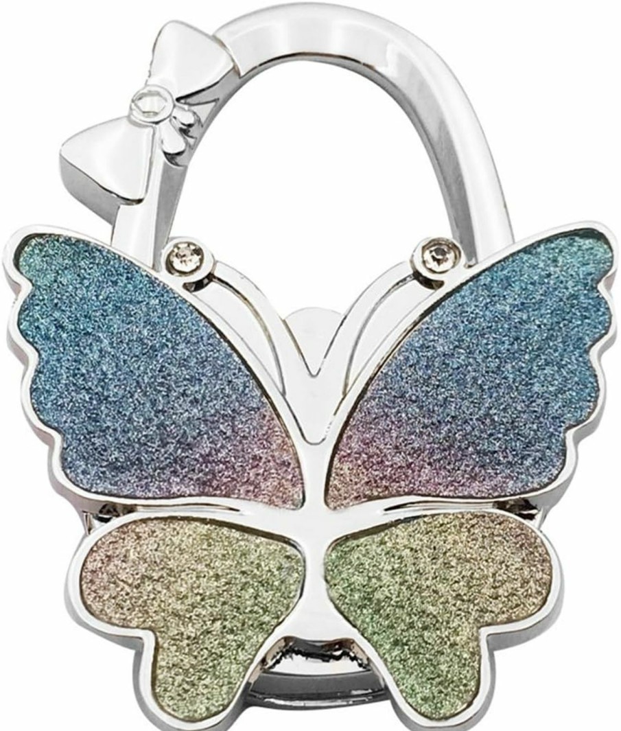 Grtdrm Grtdrm Butterfly Theme Designed Folding Handbag Purse Bag Hanger Table Hanger Hook (Chromatic,Frosting) | Handbag Accessories