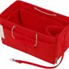 ZTUJO Ztujo Purse Organizer, Multi-Pocket Felt Handbag Organizer, Purse Organizer Insert With Handles, Medium, Large, X-Large (Slender Large, Red) | Handbag Accessories