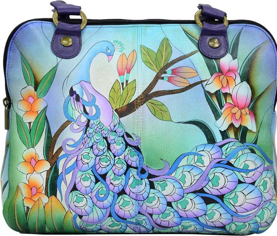 Anna by Anuschka Anna By Anuschka Organizer Carry Bag-Leather, Midnight Peacock | Handbag Accessories