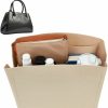 WADORN Wadorn Felt Handbag Organizer Insert, Shell Shaper Women Tote Bag Purse Insert Liner Bag Multiple Compartments Bag Interior Portable Felt Liner Tidy Organizer For Lv Alma Bb, 11X5.7X9.1 Inch, Apricot | Handbag Accessories