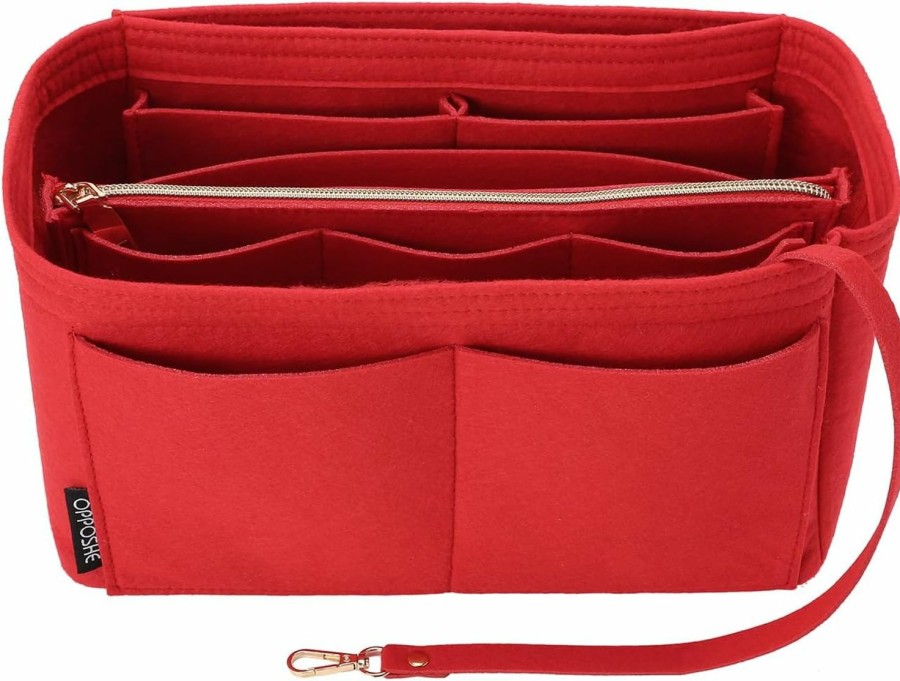 OPPOSHE Opposhe Purse Organizer Insert For Handbags, Softened Felt Bag Insert Organizer For Tote, Handbag Organizer Compatible With Lv, Coach, Mk, Kate Spade, Goyard, Longchamp | Handbag Accessories