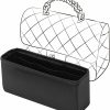 JLYZ Moon Jlyz Moon Purse Organizer Insert For Handbags, Silk Bag Organizer For Luxury Tote & Purse, Tote Bag,Silky Smooth, Bag Organizer Compatible With Chanel 23A Cf Mini Handle 24(Handle 24,Black) | Handbag Accessories