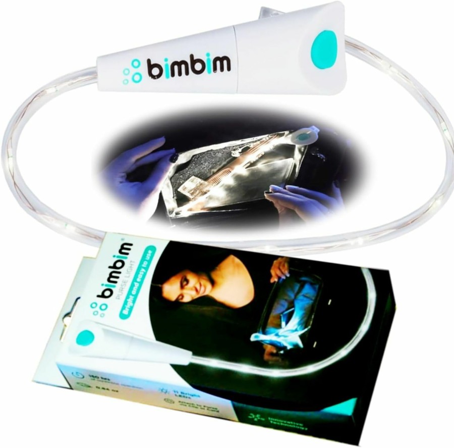 BimBim Bimbim Bag Light - Purse Light, Small, Flexible And Portable Led Flashlight For Travel Handbag - One Of A Kind Gift Idea For Women, Girl Friends, Mom, Sister, Aunt | Handbag Accessories