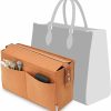 Vercord Vercord Felt Purse Organizer Insert Onthego 35 Handbag Tote Bag Organizer Bag In Bag With Removable Zipper | Handbag Accessories