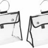 PATIKIL Patikil Handbag Dust Bags, 2 Pack Clear Purse Storage Organizer Pvc Dustproof Handbag Cover Transparent Purse Protector (Black Border, M) | Handbag Accessories