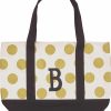 The Lakeside Collection The Lakeside Collection Gold Dot Monogram Tote B | Handbag Accessories