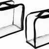 PATIKIL Patikil Handbag Dust Bags, 2 Pack Clear Purse Storage Organizer L Size Pvc Dustproof Handbag Cover Transparent Purse Protector, Black | Handbag Accessories