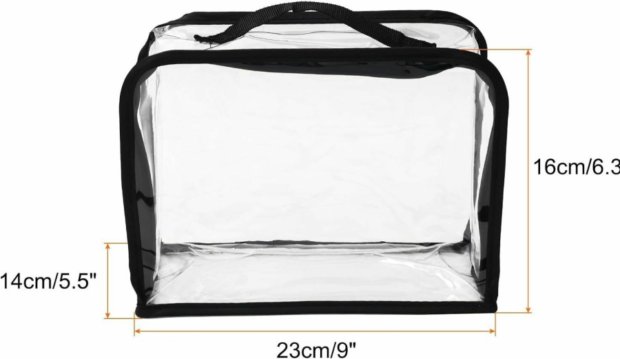 PATIKIL Patikil Handbag Dust Bags, 2 Pack Clear Purse Storage Organizer L Size Pvc Dustproof Handbag Cover Transparent Purse Protector, Black | Handbag Accessories