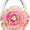 Totority Totority Rose Flower Shaped Folding Handbag Purse Bag Hanger Table Hook Holder (Pink) For Dinning Room Decor | Handbag Accessories