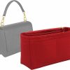 Lckaey Lckaey Felt Purse Insert, Suitable For Twist Insert Twist Purse Shaped Storage Organizer 2054Khaki-L | Handbag Accessories