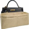 Meenda Meenda Purse Organizer Insert For Kelly 32 Sellier Bag Handbag, Faux Suede Soft And Smooth, Lightweight Fits Perfectly Sturdy, Gift Ideas For Women (Black Hks32) | Handbag Accessories