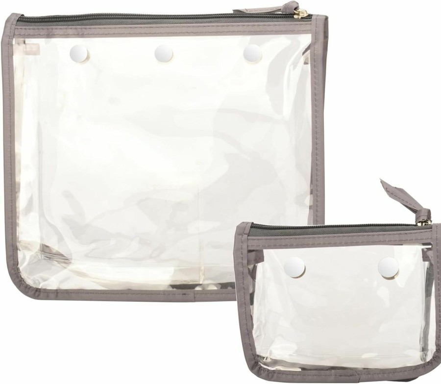 MOTAIN Motain Clear Zipper Insert Bags Compatible With Bogg Bags,Insert Accessories Storage Pouch,Travel Bag Organizer(Set Of 2) | Handbag Accessories