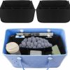 DANHMAO Danhmao 2 Pack Beach Bag Organizer For Bogg Bag/Simply Southern Tote,X Large Felt Storage Bag Suitable For Bogg Bag Organizing Your Bag And Divide Space -Black | Handbag Accessories