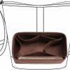 Doxo Doxo Purse Organizer Insert For Handbags,Zipper Designed Velvet Bag Organizer,Fit Celine Small Bucket,Triomphe And More.(Brown-Velvet) | Handbag Accessories